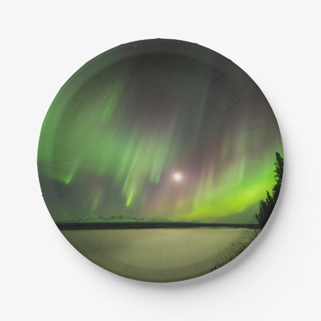 Majestic Aurora Paper Plate (Front)