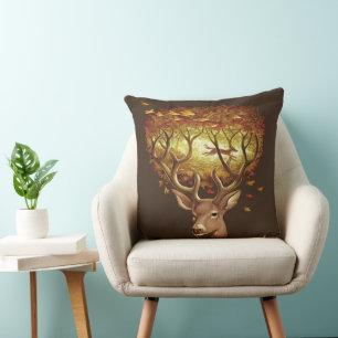 Majestic Autumn Throw Pillow