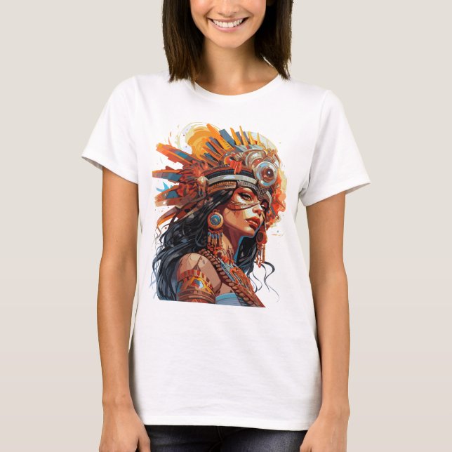 Majestic Aztec Queen T-Shirt (Front)