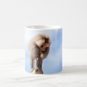 Majestic Baboon on Mountain Peak Coffee Mug