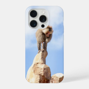 Majestic Baboon on Mountain Peak iPhone 15 Pro Case
