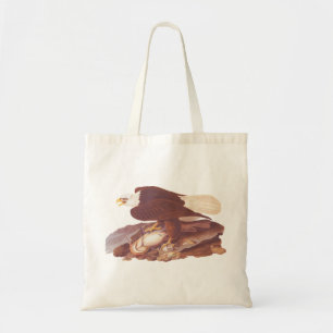 Majestic Bald Eagle by Audubon with Fresh Fish Tote Bag