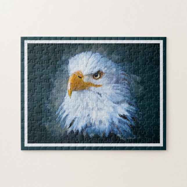 Majestic Bald Eagle Painting Jigsaw Puzzle (Horizontal)