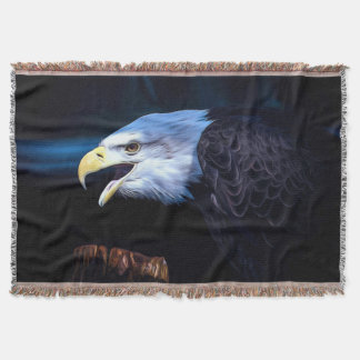 Majestic Bald Eagle Throw Blanket