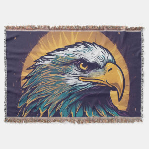 Majestic Bald Eagle Throw Blanket