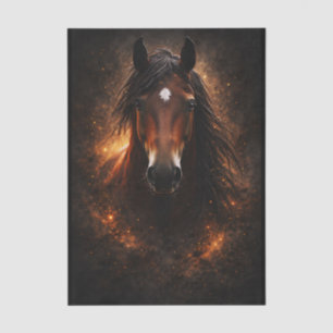 Majestic Bay Horse, Golden Glow FH2L Decoupage Tissue Paper