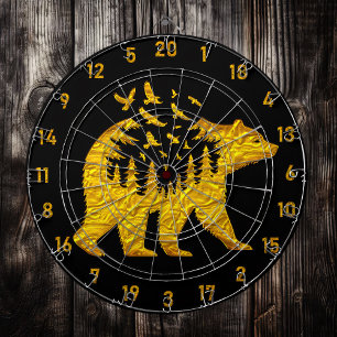Majestic Bear Design for Gamers Dartboard