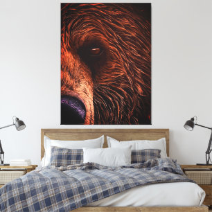 Majestic Bear Portrait Art – Close-Up Wild Animal Canvas Print