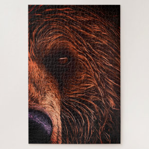 Majestic Bear Portrait Art – Close-Up Wild Animal Jigsaw Puzzle