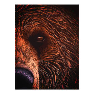 Majestic Bear Portrait Art – Close-Up Wild Animal Photo Print