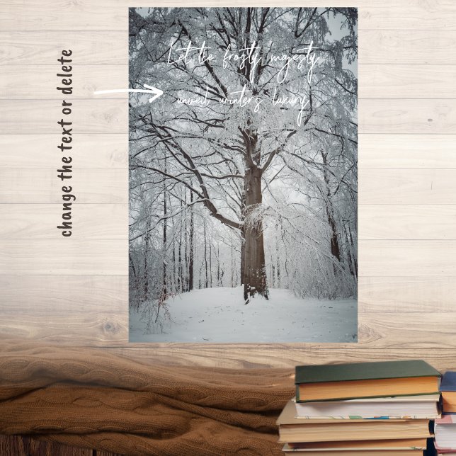 Majestic beech tree in the winter forest poster (Creator Uploaded)