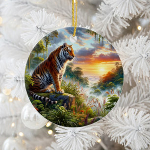 Majestic Bengal Tiger Keepsake Ceramic Ornament