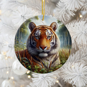 Majestic Bengal Tiger Keepsake Ceramic Ornament