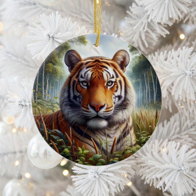 Majestic Bengal Tiger Keepsake Ceramic Ornament (Creator Uploaded)