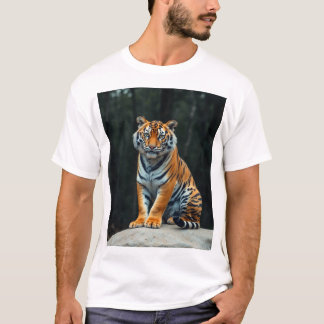 "Majestic Bengal Tiger T-Shirt: Forest Elegance De T-Shirt