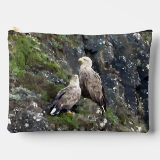 Majestic Bird of Prey White Tailed Eagle Pair  Accessory Pouch