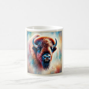 Majestic Bison 031124AREF139 - Watercolor Coffee Mug