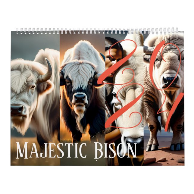 Majestic Bison - 2024 Calendar: A Journey Through  Calendar (Cover)