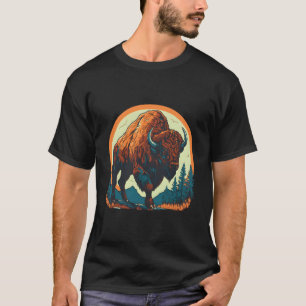 Majestic Bison American Buffalo National Park Spir T-Shirt