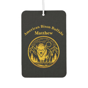 Majestic Bison in Mountain Landscape Air Freshener
