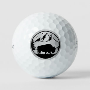 Majestic Bison Silver Accent Golf Balls