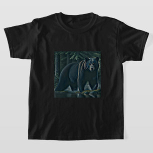 Majestic Black Bear Of The North Woods T-Shirt
