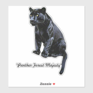 "Majestic Black Panther in Forest"