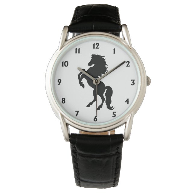 Majestic Black Stallion / Horse Watch (Front)