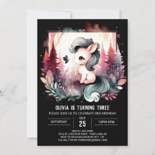 Majestic Boho Horse Birthday Invitation