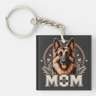 Majestic Bond: Gee Vaucher German Shepherd Dog Mom Keychain