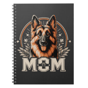 Majestic Bond: Gee Vaucher German Shepherd Dog Mom Notebook