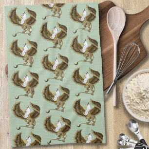 Majestic Brown Fantasy Griffin Mythical Gryphon Kitchen Towel