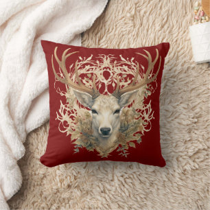 Majestic Buck  Throw Pillow