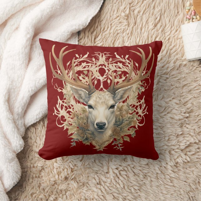 Majestic Buck  Throw Pillow (Blanket)