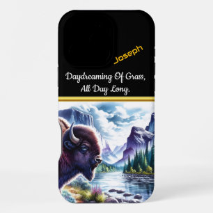 Majestic Buffalo by a Tranquil Mountain River iPhone 16 Pro Max Case