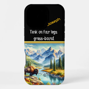 Majestic Buffalo by a Tranquil Mountain River iPhone 16 Pro Max Case