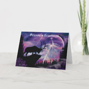 Majestic Bull Elk Card