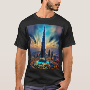 Majestic Burj Khalifa - Light Colour T-Shirt Desig