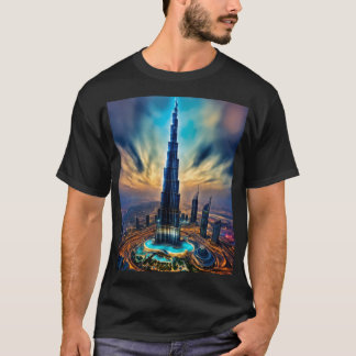 Majestic Burj Khalifa - Style T-shirt couleur clai