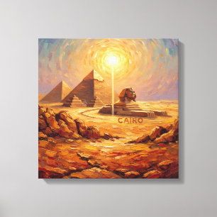 Majestic Cairo Pyramids and Sphinx Canvas Print
