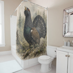 Majestic Capercaillie Watercolor Illustration