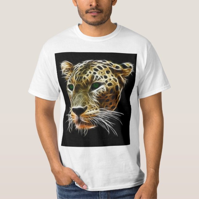 Majestic Cat Leopard Head T-Shirt (Front)