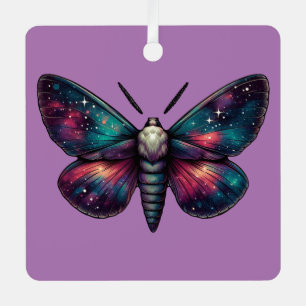 Majestic Celestial Moth - Space Mystic Metal Ornament