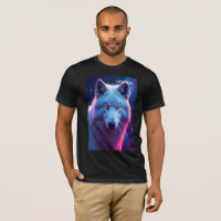 Majestic Celestial White Wolf with Glowing Eyes