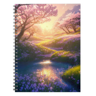 Majestic Cherry Blossom Meadow Notebook