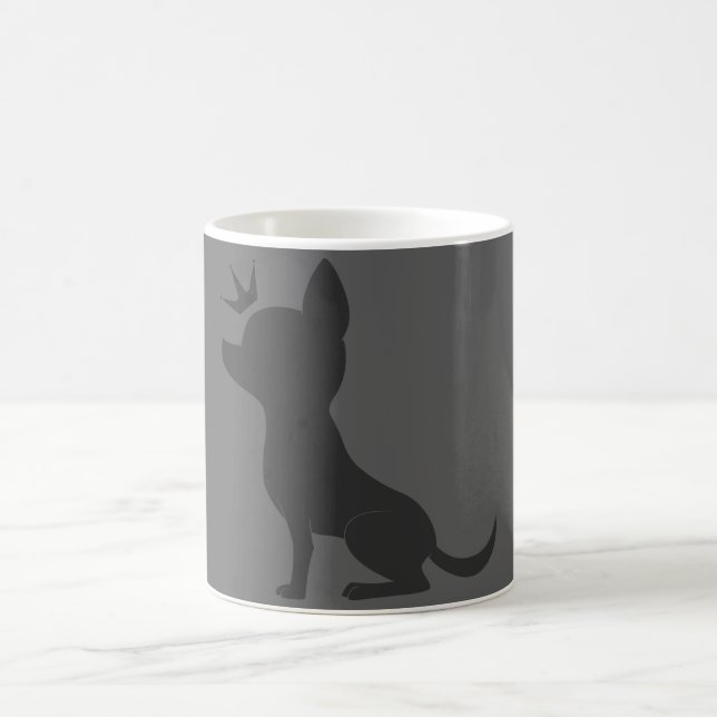 Majestic Chihuahua on Stone Gray Coffee Mug (Center)