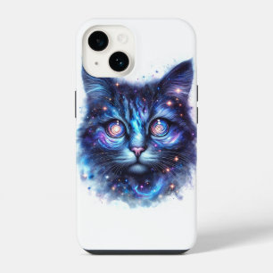 Majestic Cosmic Galaxy Cat - Nebula Space Fantasy  iPhone 14 Case