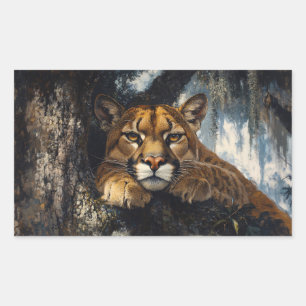 Majestic Cougar in Forest Sticker