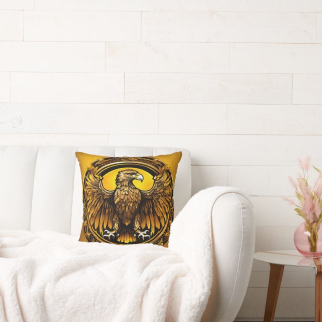 Majestic Crystal Eagle Pillow Design  (Couch)