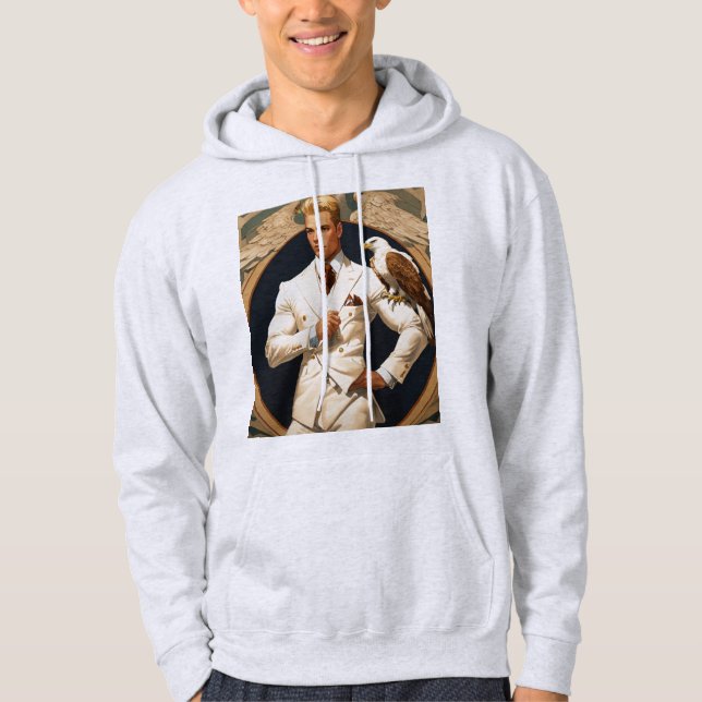 Majestic Crystal Eagle T-Shirt Design Hoodie (Front)